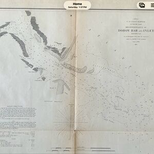 Vintage Doboy Bar Inlet Map